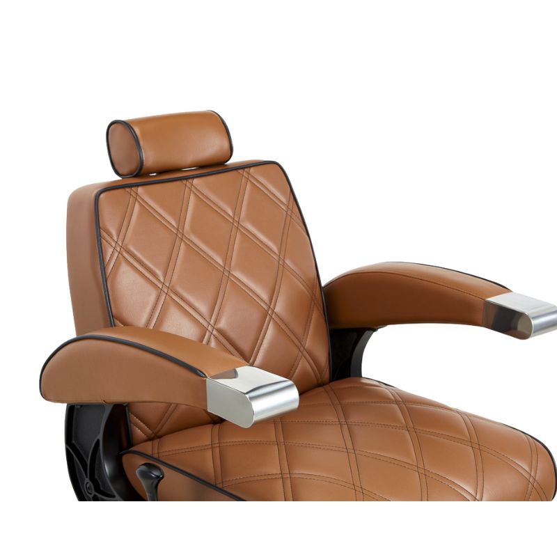 barber chairs hugo brown barber chair close up view