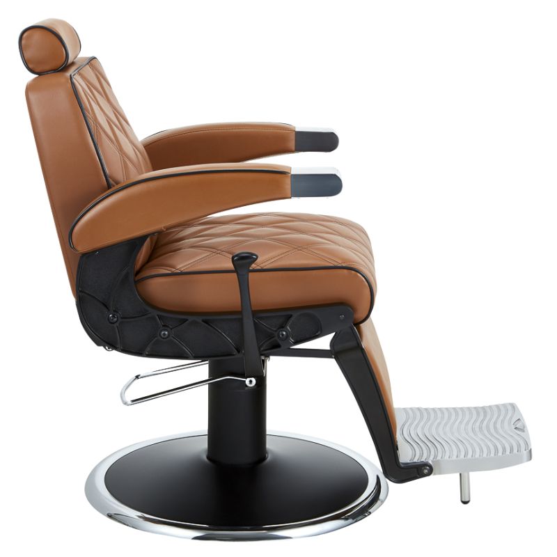 Barber chairs hugo brown barber chair side view